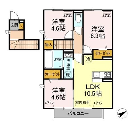 Grand Rise Tsukuba E棟の物件間取画像